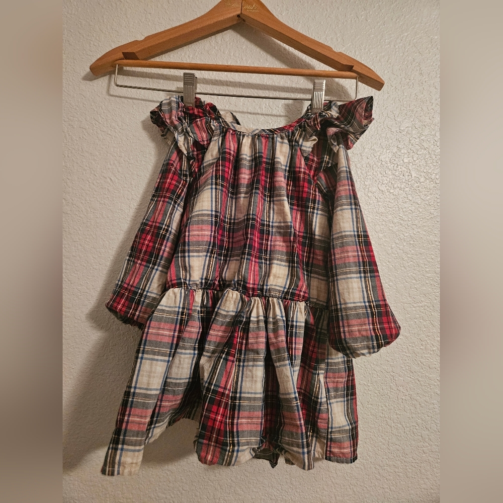 baby gap holiday plaid dress, 3t gingham christmas fall party